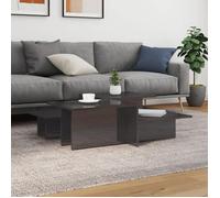 vidaXL Tables basses 2 pcs gris brillant en bois d'ingénierie