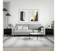 vidaXL Tables basses 2 pcs noir 50x46x50 cm bois d'ingénierie