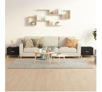 vidaXL Set de 2 tables basses 50 x 50 x 40 cm bois d'ingénierie noir/marron
