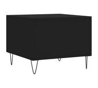 Vidaxl Tables Basses 2 Pcs Noir 50x50x40 Cm Bois D'ingénierie Marron