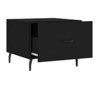 Vidaxl Tables Basses 2 Pcs Noir 50x50x40 Cm Bois D'ingénierie Marron
