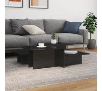 vidaXL Tables basses 2 pcs noir brillant bois d'ingénierie 3216156
