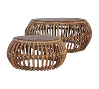 vidaXL Tables Basses 2 pcs Table d'Appoint Table de Canapé Table de Salon Bout de Canapé Maison Intérieur Salle de Séjour 283082