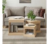vidaXL Tables basses 3 pièces Chêne Sonoma bois d'ingénierie Marron