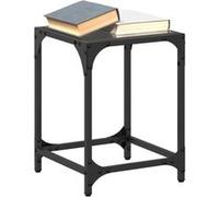 Vidaxl Tables Basses Avec Dessus En Verre Noir 2 Pcs 30x30x40 Cm Acier Noir