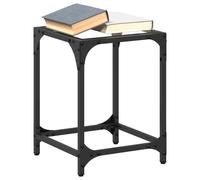 Tables basses avec dessus en verre transparent 2 pcs acier, table d'appoint, table de salon, table à thé, bout de 845951