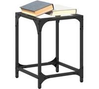 Table basse avec dessus en verre transparent 40x40x40 cm acier vidaXL