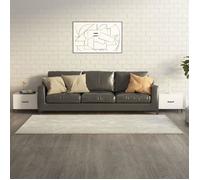 vidaXL Tables basses avec pieds métal 2 pcs Blanc brillant 50x50x40 cm 812739