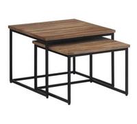 Vidaxl Tables Basses Gigognes 2 Pcs Bois Massif De Teck Marron