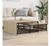 vidaXL Tables basses gigognes 2 pièces 845332 – Chêne Sonoma, bois d'ingénierie & métal, marron