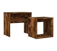 vidaXL Tables basses gigognes 2 pcs chêne fumé bois d'ingénierie 815540