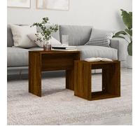 vidaXL Tables basses gigognes 2 pcs chêne marron bois d'ingénierie 815542
