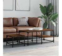 vidaXL Tables basses gigognes 2 pcs chêne marron bois d'ingénierie 835398