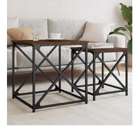 vidaXL Tables basses gigognes 2 pcs chêne marron bois d'ingénierie 838947