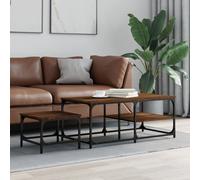 Vidaxl Tables Basses Gigognes 2 Pcs Chêne Marron Bois D'ingénierie Marron