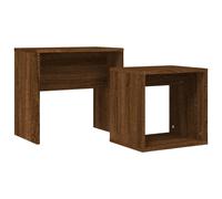 Vidaxl Tables Basses Gigognes 2 Pcs Chêne Marron Bois D'ingénierie Marron