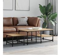 vidaXL Tables basses gigognes 2 pcs chêne sonoma bois d'ingénierie 835395
