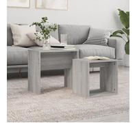vidaXL Tables basses gigognes 2 pcs sonoma gris bois d'ingénierie 815541