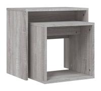 Vidaxl Tables Basses Gigognes 2 Pcs Sonoma Gris Bois D'ingénierie Gris