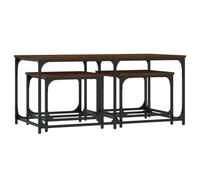 vidaXL Tables basses gigognes 3 pcs chêne marron bois d'ingénierie 835393