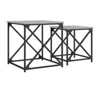 vidaXL Tables basses gigognes 2 pcs sonoma gris bois d'ingénierie838946 Gris G