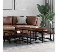Tables basses gigognes 5 pcs chêne marron bois d'ingénierie 835338