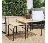 vidaXL Tables basses gigognes de jardin Support 4009307 – 2 pcs acier marron et noir