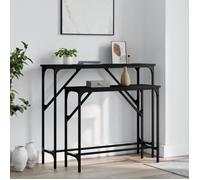 vidaXL Tables console 2 pcs noir bois d'ingénierie 834140