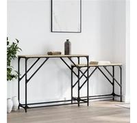 Tables Console Gigognes 2 pcs, Bouts de Canapé, Tables d'Appoint, Meubles de Salon Entrée Couloir, Industriel, Chêne Sonoma Bois d'Ingénierie