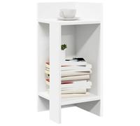 vidaXL Tables d'appoint 2 pcs avec étagère blanc 25,5x27x60 cm