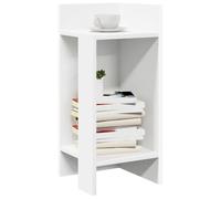 Vidaxl Tables D'appoint 2 Pcs Avec Étagère Blanc 25,5x27x60 Cm Multicolore