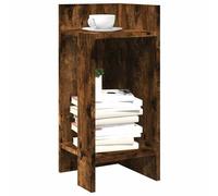 Vidaxl Tables D'appoint 2 Pcs Avec Étagère Chêne Fumé 25,5x27x60 Cm Multicolore