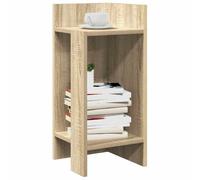vidaXL Tables d'appoint 2 pcs avec étagère chêne Sonoma 25,5x27x60 cm, Table d'extrémité, Table d'appoint de canapé, Table de Lampe, Table d'accent