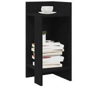 vidaXL Tables d'appoint 2 pcs avec étagère noir 25,5x27x60 cm