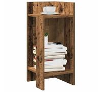 Vidaxl Tables D'appoint 2 Pcs Avec Étagère Vieux Bois 25,5x27x60 Cm Multicolore