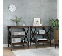 vidaXL Tables d'appoint 2 pcs Chêne marron 40x42x50 cm Bois ingénierie 825781