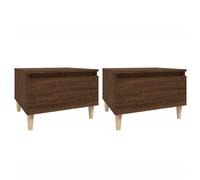 Vidaxl Tables D'appoint 2 Pcs Chêne Marron 50x46x35 Cm Bois Ingénierie Marron