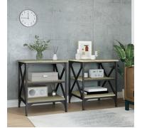 vidaXL Tables d'appoint 2 pcs Chêne sonoma 40x42x50 cm Bois ingénierie 825775