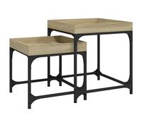Vidaxl Tables D'appoint 2 Pcs Chêne Sonoma Bois D'ingénierie Marron