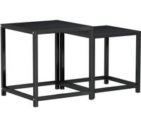 Tables à thé 2 pcs MDF Noir