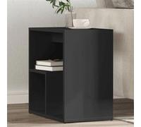 vidaXL Tables d'appoint 2 pcs Bois composite 50x30x50 cm Noir