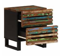 Vidaxl Tables De Chevet 2 Pcs 40x33x46 Cm Bois Massif De Récupération Marron