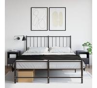 vidaXL Tables de chevet 2 pcs anthracite 36x39x50,5 cm