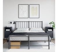 vidaXL Tables de chevet 2 pcs anthracite 36x39x68 cm