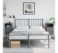 Vidaxl Tables De Chevet 2 Pcs Anthracite 36x39x78 Cm Acier Gris