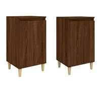 vidaXL Tables de chevet 2 pièces chêne marron 40x35x70 cm bois d'ingénierie