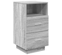 vidaXL Tables de chevet Sonoma Gris – 2 tiroirs, lot de 2 36x36x68 cm