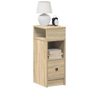 Tables de chevet 2 pcs avec tiroir chêne sonoma 25x31x66 cm