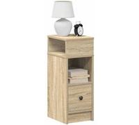 vidaXL - Tables de chevet 2 pièces avec tiroir - Chêne Sonoma - 25x31x66 cm