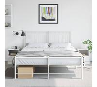 Vidaxl Tables De Chevet 2 Pcs Blanc 34,5x39x44 Cm Acier Blanc